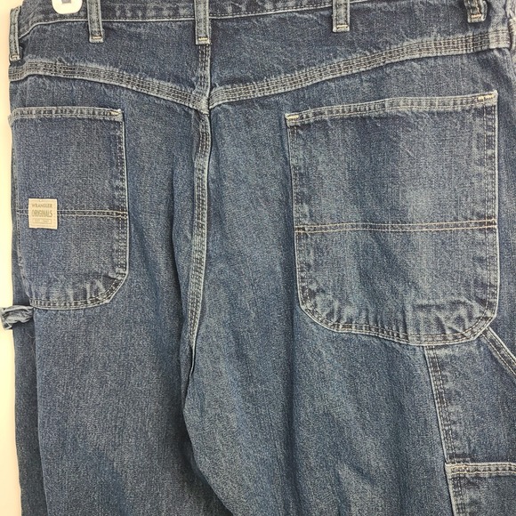 Wrangler Originals Carpenter Jeans Men's 36x34 Blue Denim Workwear EUC - Picture 3 of 6